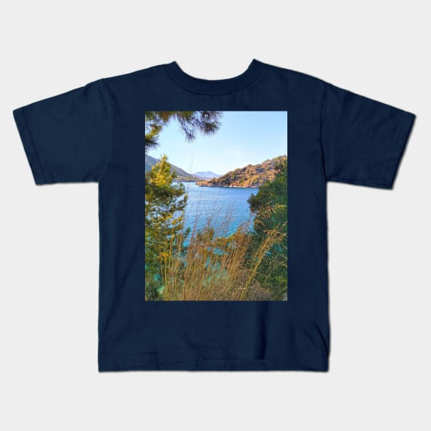 Mediterranean Coast Kids T-Shirt by AlexMir